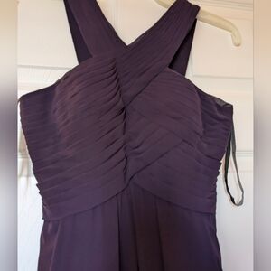 Bill Levkoff Bridesmaid Dress Eggplant Purple Long Wedding Size 2